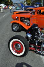 Row of Street Rods at Doo Wop